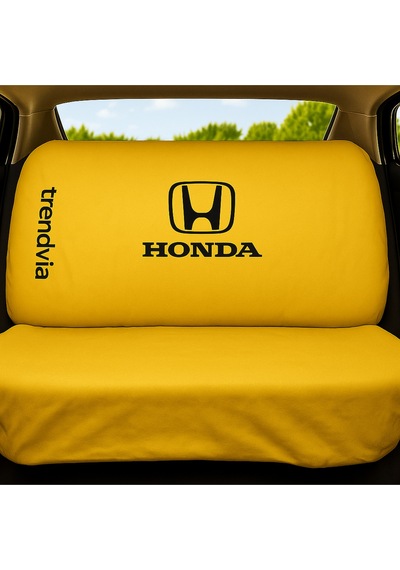 Honda Uyumlu Sarı Renk Penye Kumaş Oto Koltuk Kılıfı Takımı Ön Ve Arka Servis Kılıfı Seti