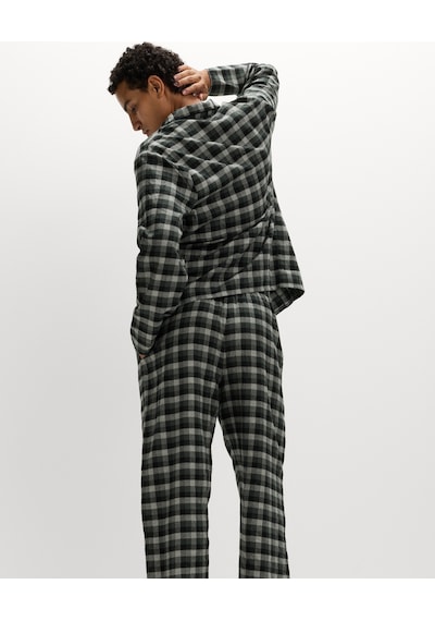 Marks & Spencer Ekose Pijama Takımı T07007631 Gri
