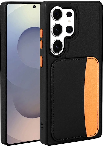 Galaxy Uyumlu S25 Ultra Kılıf Kartlıklı Zore X-kart Silikon Kapak - Siyah Siyah