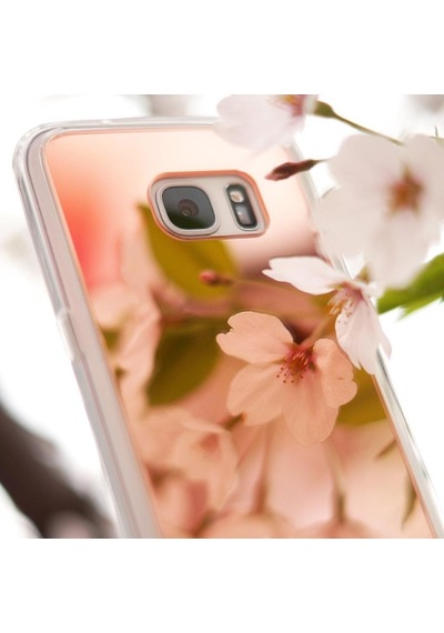 Ringke Mirror Fusion Galaxy S7 Edge İle Uyumlu Aynalı Kılıf Rose Gold