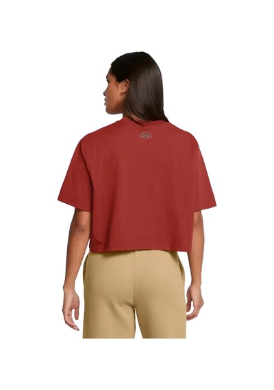 Under Armour Boxy Crop Logo Ss Kadın Spor Tişört Turuncu