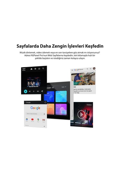 Sonoff Ns Panel Pro - Beyaz Renk Akıllı Ev Kontrol Paneli