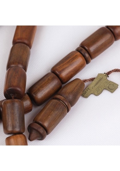 Kahverengi Plesenk Ağacı Yumuşak Kesme Kesim 9x14mm Tesbih Kahverengi