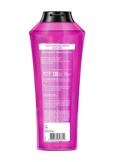 Gliss Supreme Length Uzun Saçlara Özel Şampuan 400 ml x 2 Adet