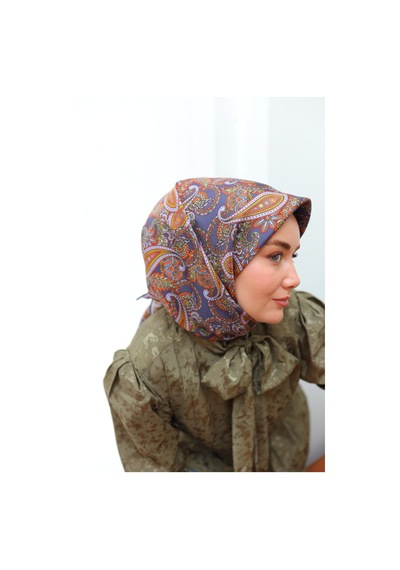 Silk Home Twill İpek Eşarp 11455-42 Mor, Lila, Turuncu, Yeşil