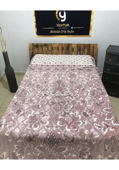Sarar Çift Kişilik Battaniye 4 Kg Çantali Mürdüm