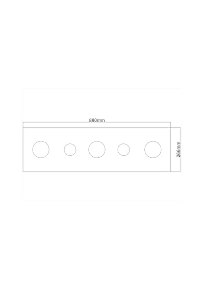 Motifpiyer Tavan Spot Göbek tsg-52-5-dikdörtgen 30x90x4,5cm