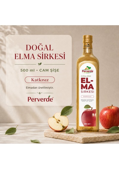 Doğal Elma Sirkesi 500 Ml Katkısız Elma Sirkesi