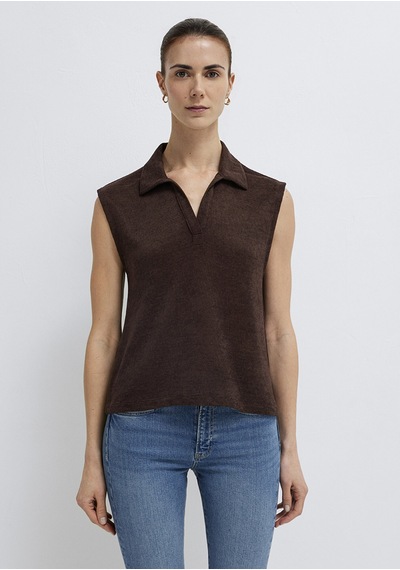 Mavi - Kahverengi Polo Tişört 1613952-70236