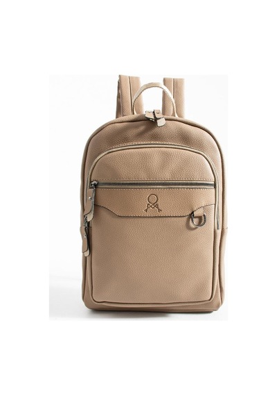 Unisex Sırt Çantası 38 24 Cm Suni Deri Laptop Bölmeli Business Evrak Çantası Mega Bag Vizon