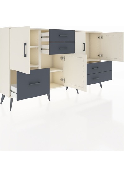 Arges Konsol 4 Raflı 5 Çekmeceli 4 Kapaklı 176x30x99 Aytaşı-aytaşı/antrasit Aytası/antrasıt - Aytası Arges Konsol 4 Raflı 5 Çekmeceli 4 Kapaklı 176x30x99 Aytaşı-aytaşı/antrasit Aytası/antrasıt - Aytası