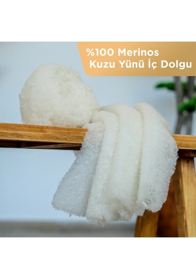 Özyurtlar Home %100 Merinos Kuzu Yün Pike Battal Boy 220x240 Sarı
