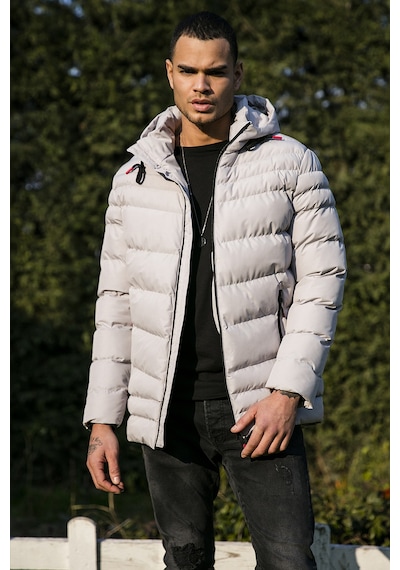 Buratti Slim Fit Kapüşonlu Cepli Erkek Mont 6274818 Taş