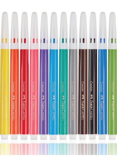 Faber-Castell Comfort Yıkanabilir Keçeli Kalem 10+2 Faber-Castell Comfort Yıkanabilir Keçeli Kalem 10+2