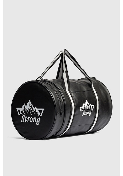 Strong Bag Silindir Spor Ve Seyahat Çantası , Gym Antrenman Fitness Çantası Sl01 Siyah Siyah