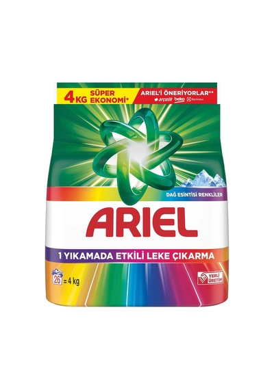 Ariel Toz Parlak Renkler 4 Kg - 3 Adet Tarı