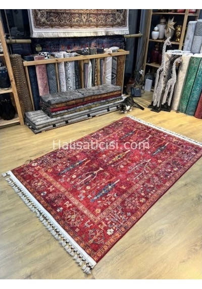 Salerno Çamaşır Makinesinde Yıkanabilir Kilim Halı Hs1001 Çok Renkli