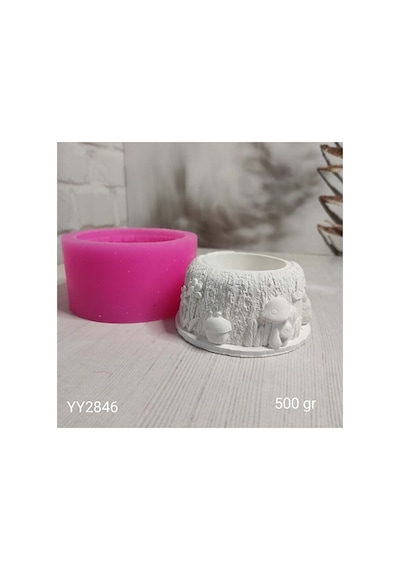 Yy2846 Mantarlı Ağaç Desenli Sukulent Saksı Silikon Kalıp