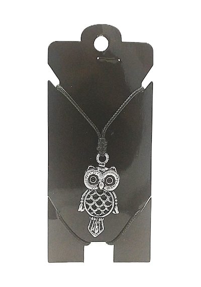Kore İp Askılı Ve Krom Çelik Kaplamalı Unisex Tribal Kolye Kkrm-05 Gümüş2