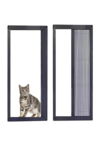 Akordeon Pilise Yırtılmaz Ped Kedi Tüllü Kapı Sineklik Antrasit 90x210 İstenilen Ölçüde En 90'a Kadar / Boy 210'a Kadar