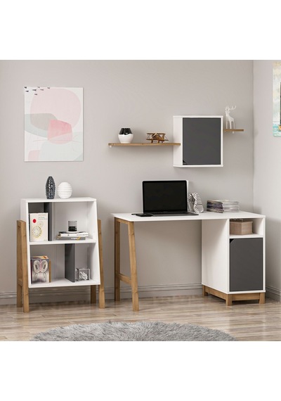 Venaro Çalışma Masası + Küçük Kitaplık Çok Renkli Venaro Çalışma Masası + Küçük Kitaplık Çok Renkli