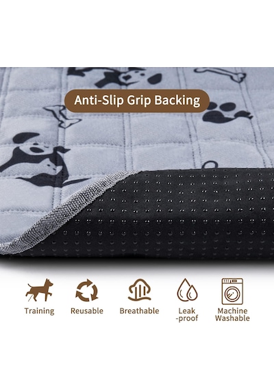 Tr Yıkanabilir Köpek Çiş Pedleri 45,7 X 60 Cm, Yeniden Kullanılabilir Köpek Eğitim Pedleri Kaymaz Su Geçirmez La