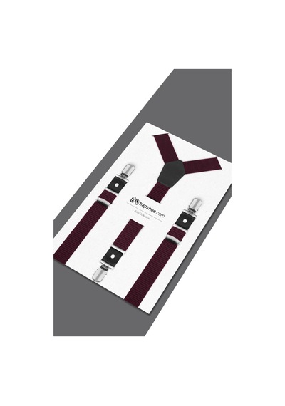 Hapshoe Ayarlanabilir Klipsli Bordo Çocuk Kemer Pantolon Askısı Bordo