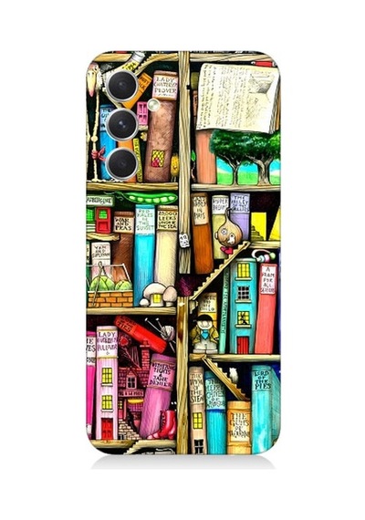 Samsung Galaxy A24 Uyumlu Kitaplık Ve Raflar Books Shelf Desenli Silikon Kılıf