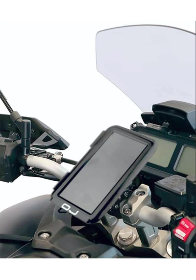 Oj Holder Shell 6,3 Inc Dokunmatik Kapaklı Su Geçirmez Motosiklet Telefon Tutucu M246 Siyah