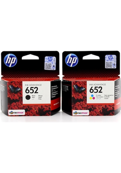 HP Deskjet 4675 / HP 652 Siyah & Renkli Kartuş Takımı
