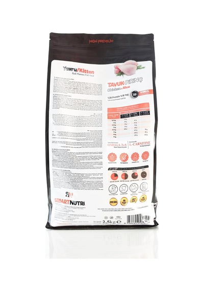 Lucci Tavuklu Ve Pirinçli Yavru Kedi Maması 2,5 Kg 12 Aya Kadar Kitten Mama,%38 Protein, Taurin İçerikli, Zindel