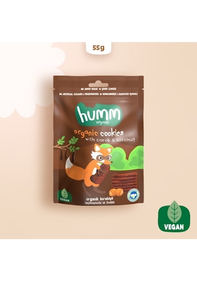 Humm Organik Keçiboynuzlu Fındıklı Kurabiye 55 G