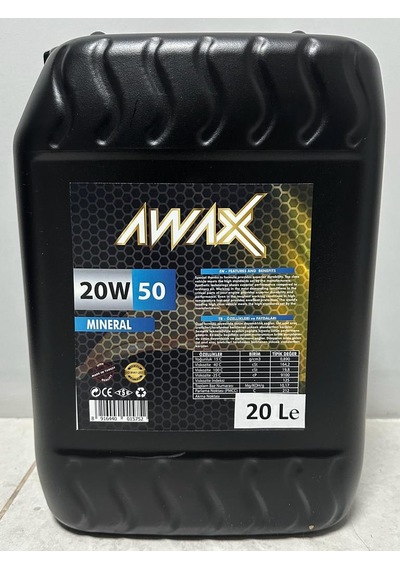 Awax 20W-50 Motor Yağı 20 L