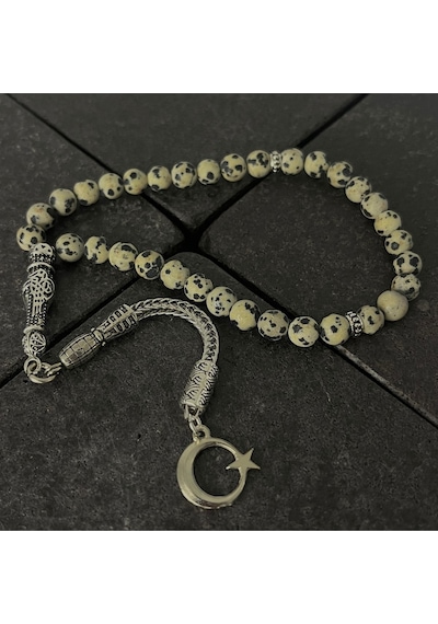 Sertifikalı Dalmaçyalı Jasper 6mm 33lük Doğal Taş Tesbih