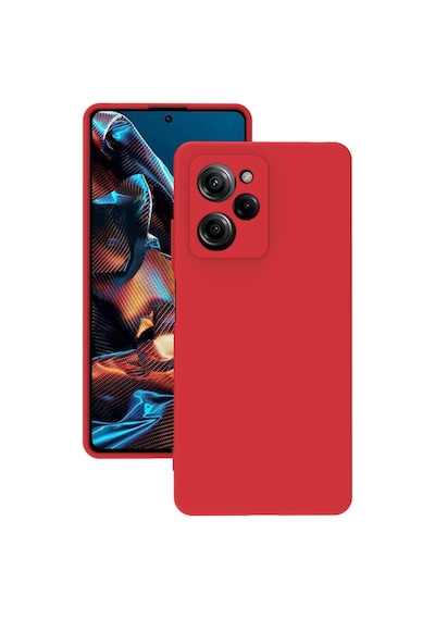 Xiaomi Poco X5 Pro 5g Kılıf Kamera Korumalı Silikon Rubber Arka Kapak Kırmızı