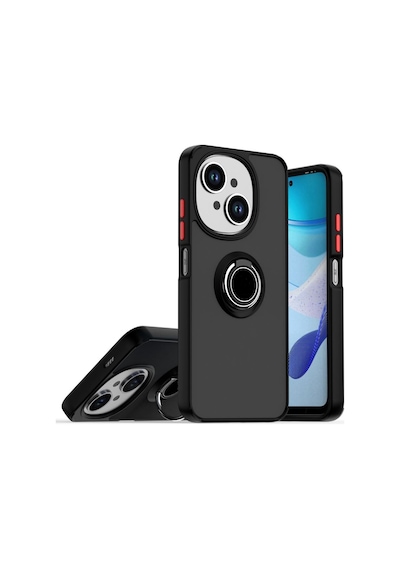 Adige Tecno Spark Go 1 Kılıf Montreal Yüzüklü Arkası Buğulu Siyah