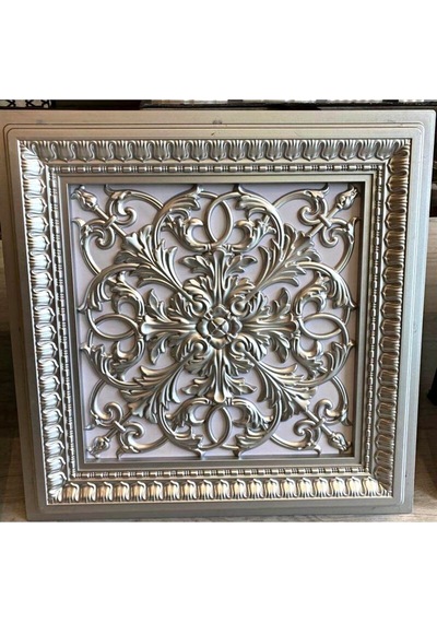 Diecor Led Döşenebilir Asma Tavan Uyumlu 60x60 Dekoratif Tavan Paneli Gümüş 60 X 60 Model:xa291