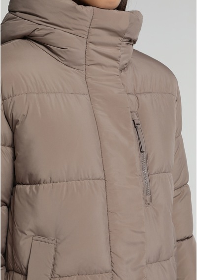 Colin's Colins Regular Fit Kapüşonlu Fermuarlı Astarlı Suya Dayanıklı Kadın Kaban Cl1082048 Q1.v1 Mın Mink
