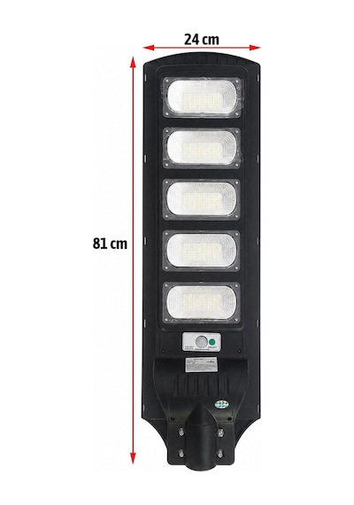 Solar 250w Led Armatür Güneş Enerjili Kumandalı Sokak Bahçe Dış Mekan Duvar Aydınlatma Sistemi