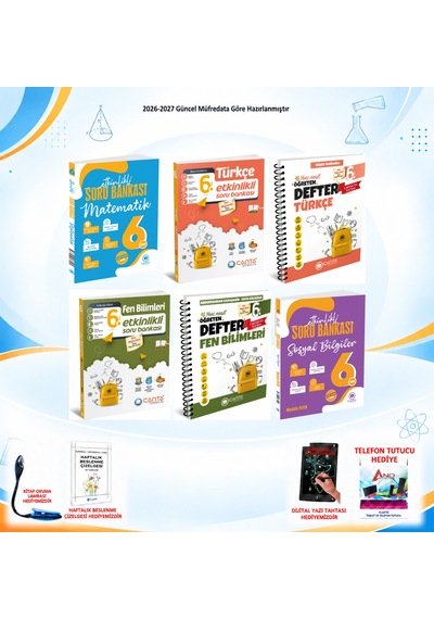 Çanta Yayınları 2026-2027 6. Sınıf Tüm Dersler 6 Kitap Sos Defter/paragraf Hariç Tam Seri Set