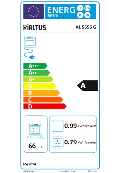 Altus Al 5556 G 66 L Fan Destekli Fırın