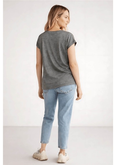 Fashion Friends Simli Bluz Haki Kadın Bluz 26y0202k1