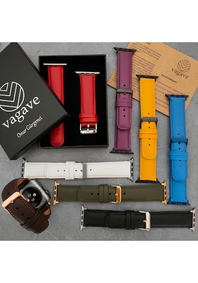 Vagave Apple Uyumlu  Watch Deri Kordon 38 40 41 42 44 45 MM (498114259)