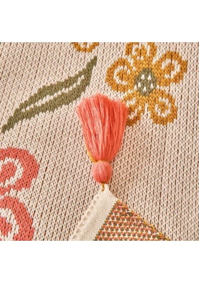 Soft Floriva Triko Tv Battaniyesi - Krem - 120x160 Cm Çok Renkli
