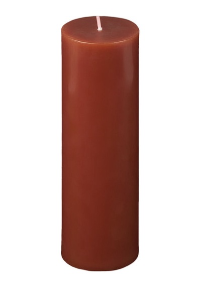 7x25 Kahve Rengi Silindir Mum Kahverengi