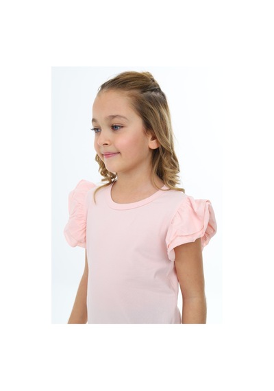 Toontoy Kids Toontoy Kız Çocuk Tişört Pudra