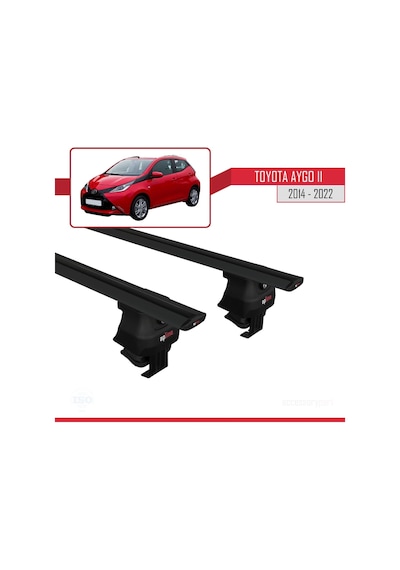Toyota Aygo Iı 2014-2022 Arası İle Uyumlu Ace-4 Ara Atkı Tavan Barı Siyah