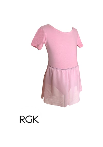 Rgk Bale Rgk Kısa Kollu Pembe Bale Cimnastik Çalışma Mayo Seti Pudra Pembe