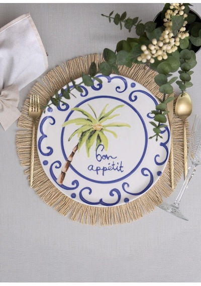 The Mia Palma Servis Tabağı 30 Cm Çok Renkli