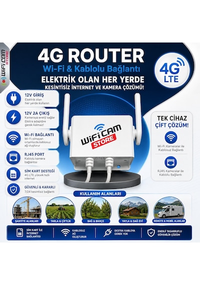4g Router - Wi-fi Ve Kablolu Bağlantı Destekli Kamera İstasyonu